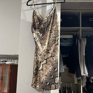 Snake skin slip dress